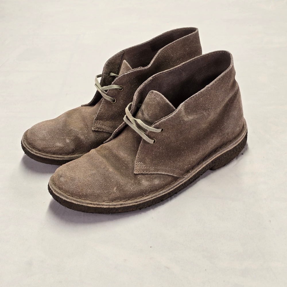 Clarks Originals Desert Boots Women's Suede‎ Taupe Chukka Boot Crepe Sole Size 8